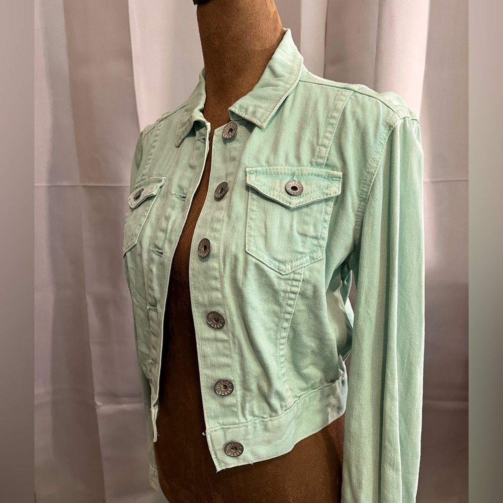 Denim Jacket - Pastel Green (XS)